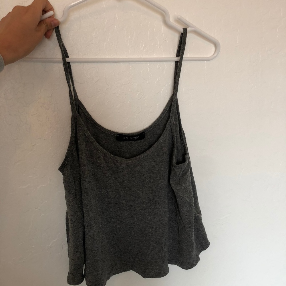 Soft cotton grey crop top